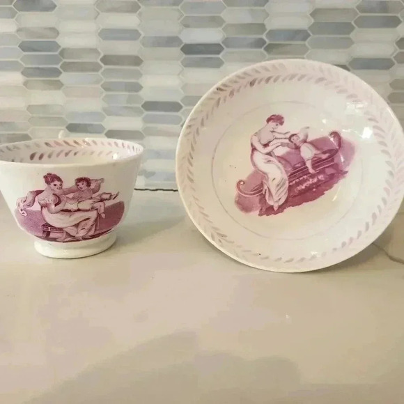 Rare Vintage Regency porcelain cup and plate - Picture 2 of 6